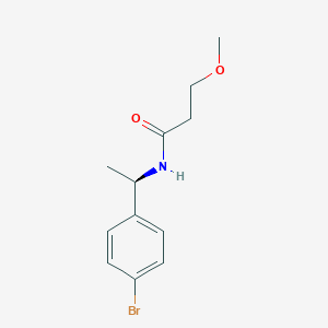 molecular formula C12H16BrNO2 B1469626 N-[(1R)-1-(4-Bromophenyl)ethyl]-3-methoxypropanamide CAS No. 1008505-73-4