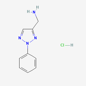 molecular formula C9H11ClN4 B1469627 (2-Phenyl-2H-1,2,3-Triazol-4-Yl)Methanamine Hydrochloride CAS No. 1365836-73-2