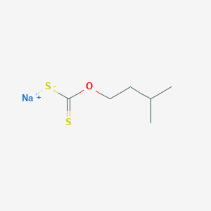 molecular formula C6H11NaOS2 B14696281 Carbonodithioic acid, O-(3-methylbutyl) ester, sodium salt CAS No. 34761-63-2