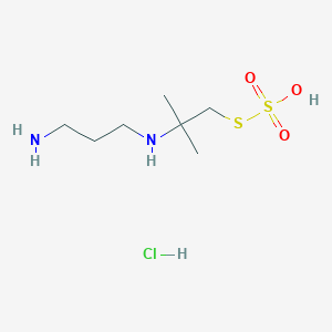 molecular formula C7H19ClN2O3S2 B14696300 S-(2-((3-Aminopropyl)amino)-2-methyl) hydrogen thiosulfate hydrochloride CAS No. 23545-60-0