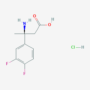molecular formula C10H12ClF2NO2 B1469632 (S)-3-Amino-3-(3,4-difluorophenyl)butanoic acid hydrochloride CAS No. 270063-53-1