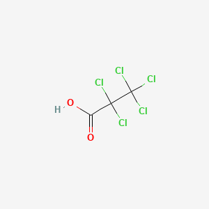 molecular formula C3HCl5O2 B14696328 Propionic acid, pentachloro- CAS No. 24598-45-6