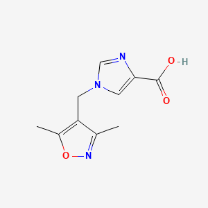 molecular formula C10H11N3O3 B1469633 1-[(3,5-dimethyl-1,2-oxazol-4-yl)methyl]-1H-imidazole-4-carboxylic acid CAS No. 1239728-84-7
