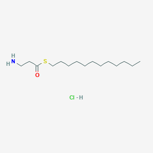 molecular formula C15H32ClNOS B14696374 S-dodecyl 3-aminopropanethioate;hydrochloride CAS No. 25857-44-7