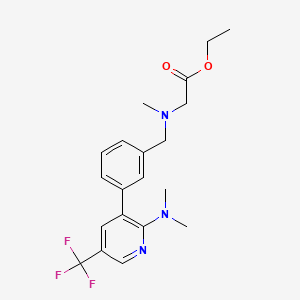 {[3-(2-Dimethylamino-5-trifluoromethyl-pyridin-3-yl)-benzyl]-methyl-amino}-acetic acid ethyl ester