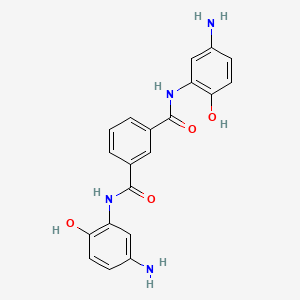 molecular formula C20H18N4O4 B14696391 N~1~,N~3~-Bis(5-amino-2-hydroxyphenyl)benzene-1,3-dicarboxamide CAS No. 25596-69-4