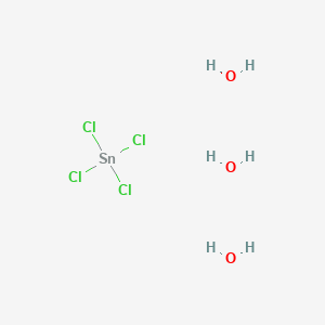 molecular formula Cl4H6O3Sn B14696440 Tin tetrachloride trihydrate CAS No. 24623-79-8