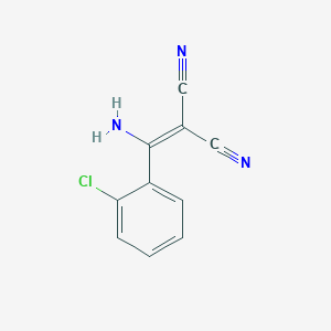 molecular formula C10H6ClN3 B1469645 2-[Amino-(2-chloro-phenyl)-methylene]-malononitrile CAS No. 1311280-34-8