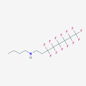 molecular formula C12H14F13N B14696497 N-Butyl-3,3,4,4,5,5,6,6,7,7,8,8,8-tridecafluorooctan-1-amine CAS No. 25291-18-3