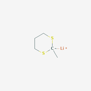 molecular formula C5H9LiS2 B14696547 Lithium, (2-methyl-1,3-dithian-2-yl)- CAS No. 27969-97-7