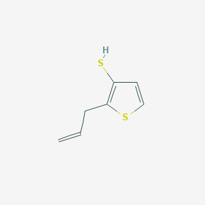 molecular formula C7H8S2 B14696553 2-(Prop-2-en-1-yl)thiophene-3-thiol CAS No. 33892-64-7