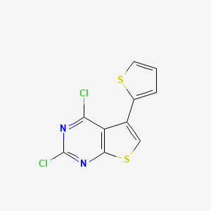 molecular formula C10H4Cl2N2S2 B1469656 2,4-Dichloro-5-(2-thienyl)thieno[2,3-d]pyrimidine CAS No. 1428139-55-2