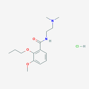 molecular formula C15H25ClN2O3 B14696587 N-(2-Dimethylaminoethyl)-2-propoxy-3-methoxybenzamide hydrochloride CAS No. 23966-75-8