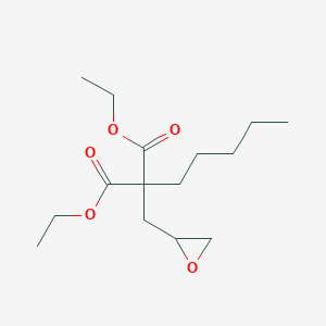 molecular formula C15H26O5 B14696609 Propanedioic acid, (oxiranylmethyl)pentyl-, diethyl ester CAS No. 34706-56-4