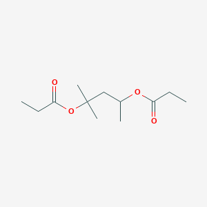 molecular formula C12H22O4 B14696623 2-Methylpentane-2,4-diyl dipropanoate CAS No. 32376-43-5