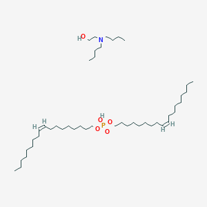 molecular formula C46H94NO5P B14696638 Phosphoric acid, dioleate, dibutylethanolamine salt CAS No. 28215-72-7