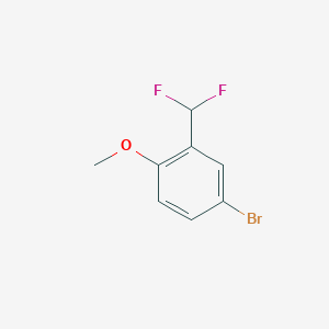 molecular formula C8H7BrF2O B1469664 4-Bromo-2-(difluoromethyl)-1-methoxybenzene CAS No. 1261512-49-5
