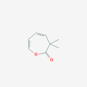 molecular formula C8H10O2 B14696677 3,3-Dimethyloxepin-2(3H)-one CAS No. 34786-27-1