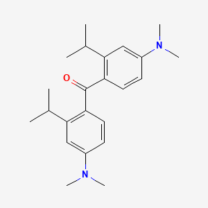 molecular formula C23H32N2O B14696695 Bis[4-(dimethylamino)-2-(propan-2-yl)phenyl]methanone CAS No. 26093-07-2
