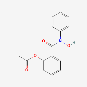molecular formula C15H13NO4 B14696707 Benzamide, 2-(acetyloxy)-N-hydroxy-N-phenyl- CAS No. 25004-85-7
