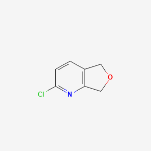 molecular formula C7H6ClNO B1469672 2-Chloro-5,7-dihydrofuro[3,4-B]pyridine CAS No. 1464091-43-7