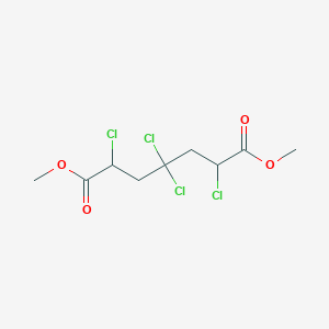 molecular formula C9H12Cl4O4 B14696730 Dimethyl 2,4,4,6-tetrachloroheptanedioate CAS No. 34909-87-0