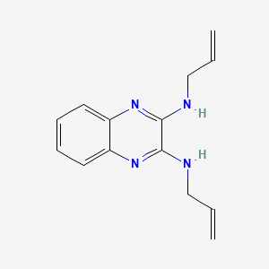 molecular formula C14H16N4 B14696736 2,3-Quinoxalinediamine, N,N'-di-2-propenyl- CAS No. 25980-22-7