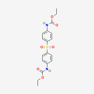 molecular formula C18H20N2O6S B14696749 ethyl N-[4-[4-(ethoxycarbonylamino)phenyl]sulfonylphenyl]carbamate CAS No. 24731-94-0