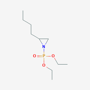 molecular formula C10H22NO3P B14696758 Phosphonic acid, (2-butyl-1-aziridinyl)-, diethyl ester CAS No. 26459-75-6