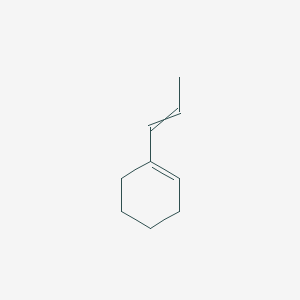 molecular formula C9H14 B14696792 1-(Prop-1-en-1-yl)cyclohex-1-ene CAS No. 25551-16-0