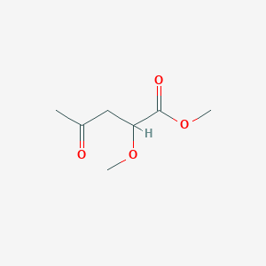 molecular formula C7H12O4 B14696809 Methyl 2-methoxy-4-oxopentanoate CAS No. 26453-27-0