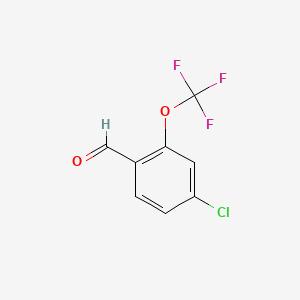 molecular formula C8H4ClF3O2 B1469681 4-Chloro-2-(trifluoromethoxy)benzaldehyde CAS No. 1261442-48-1