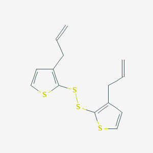 molecular formula C14H14S4 B14696846 2,2'-Disulfanediylbis[3-(prop-2-en-1-yl)thiophene] CAS No. 33892-60-3