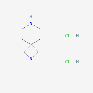 molecular formula C8H17ClN2 B1469690 2-Methyl-2,7-diazaspiro[3.5]nonane dihydrochloride CAS No. 1610028-42-6