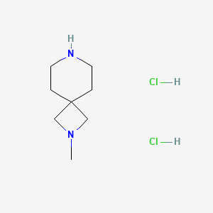 molecular formula C8H18Cl2N2 B1469690 2-Methyl-2,7-diazaspiro[3.5]nonane dihydrochloride CAS No. 1610028-42-6