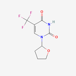 molecular formula C9H9F3N2O3 B14696903 1-(Oxolan-2-yl)-5-(trifluoromethyl)pyrimidine-2,4(1H,3H)-dione CAS No. 25509-03-9