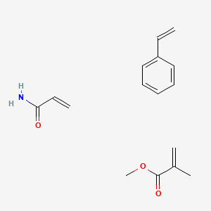 molecular formula C16H21NO3 B14696914 Methyl 2-methylprop-2-enoate;prop-2-enamide;styrene CAS No. 31551-02-7