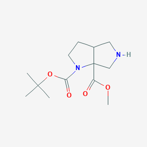 molecular formula C13H22N2O4 B1469698 1-(tert-Butyl) 6a-methyl hexahydropyrrolo[3,4-b]pyrrole-1,6a-dicarboxylate CAS No. 1424939-97-8
