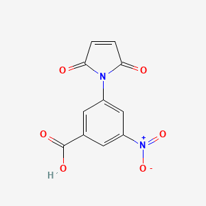 molecular formula C11H6N2O6 B1469705 3-(2,5-Dioxo-2,5-dihydro-1H-pyrrol-1-yl)-5-nitrobenzoic acid CAS No. 1424941-36-5