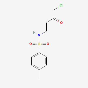 molecular formula C11H14ClNO3S B14697066 N-(4-Chloro-3-oxobutyl)-p-toluenesulfonamide CAS No. 31984-14-2