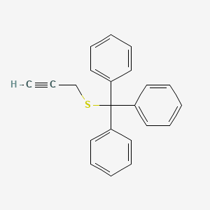 molecular formula C22H18S B14697103 Benzene, 1,1',1''-[(2-propynylthio)methylidyne]tris- CAS No. 29167-36-0