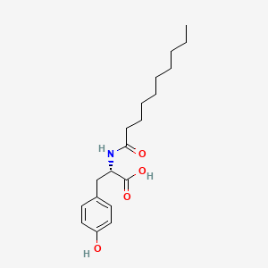 molecular formula C19H29NO4 B14697130 Caproyl tyrosine CAS No. 30664-77-8