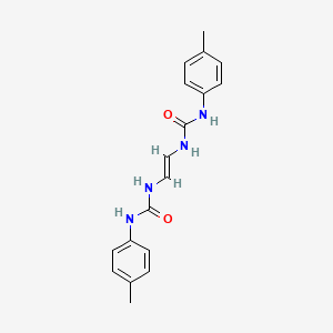 molecular formula C18H20N4O2 B14697147 Urea, 1,1'-vinylenebis(3-(p-tolyl)-, (E)- CAS No. 25524-54-3