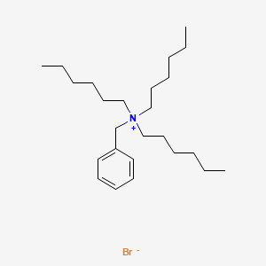 molecular formula C25H46BrN B14697178 N-Benzyl-N,N-dihexylhexan-1-aminium bromide CAS No. 31280-89-4