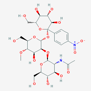 4-Nitrophenyl O-(2-acetamido-2-deoxyglucopyranosyl)-(1-2)-O-(4-O-methylmannopyranosyl)-(1-6)-glucopyranoside