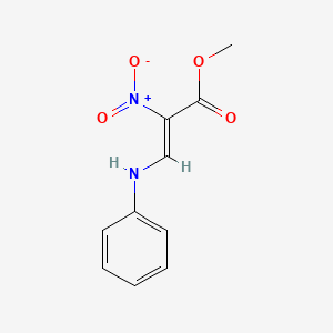 molecular formula C10H10N2O4 B14697203 methyl (Z)-3-anilino-2-nitroprop-2-enoate 