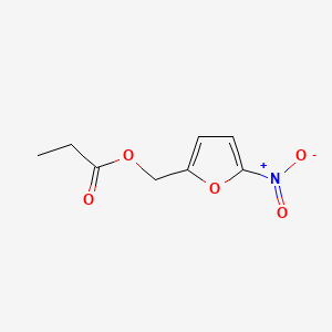 molecular formula C8H9NO5 B14697213 Propionic acid, 5-nitro-2-furfuryl ester CAS No. 25294-71-7