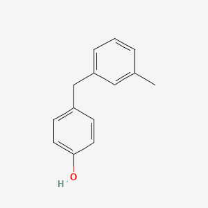 molecular formula C14H14O B14697257 Phenol, 4-[(3-methylphenyl)methyl]- CAS No. 28942-33-8