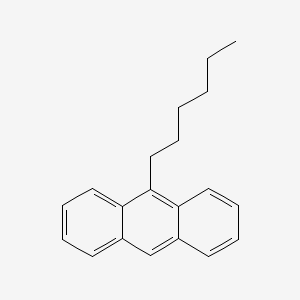 molecular formula C20H22 B14697293 9-Hexylanthracene CAS No. 33576-55-5