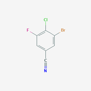 molecular formula C7H2BrClFN B1469731 3-Bromo-4-chloro-5-fluorobenzonitrile CAS No. 1357944-86-5